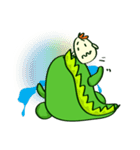 Funny Green Dino（個別スタンプ：27）