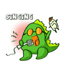 Funny Green Dino（個別スタンプ：30）