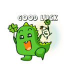 Funny Green Dino（個別スタンプ：31）