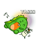 Funny Green Dino（個別スタンプ：32）