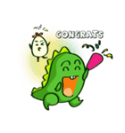 Funny Green Dino（個別スタンプ：36）