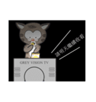 Mr Grey Little Cat 3 with TC（個別スタンプ：25）