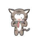 Mr Grey Little Cat 3 with TC（個別スタンプ：33）