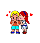 so cute boy＆girl's happy life 1（個別スタンプ：22）