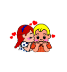 so cute boy＆girl's happy life 1（個別スタンプ：23）