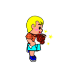 so cute boy＆girl's happy life 1（個別スタンプ：34）
