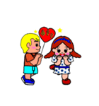 so cute boy＆girl's happy life 1（個別スタンプ：36）