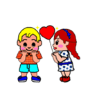 so cute boy＆girl's happy life 1（個別スタンプ：39）