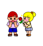 so cute boy＆girl's happy life 2（個別スタンプ：24）