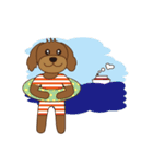 トイプーときどきシュナ〜春夏のお出かけ編（個別スタンプ：36）