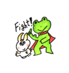 謎のケロケロマンと耳ラビ2（個別スタンプ：3）