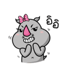 Happy Rhino（個別スタンプ：3）
