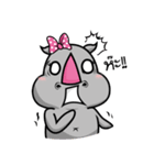Happy Rhino（個別スタンプ：8）