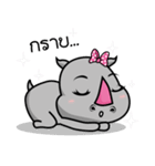 Happy Rhino（個別スタンプ：14）