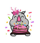 Happy Rhino（個別スタンプ：21）