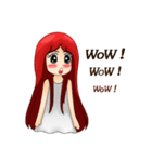 Girl redhead（個別スタンプ：8）