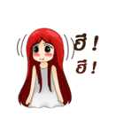 Girl redhead（個別スタンプ：9）