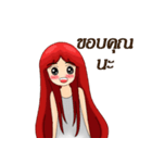 Girl redhead（個別スタンプ：16）