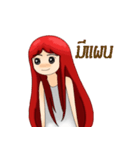 Girl redhead（個別スタンプ：17）