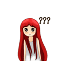 Girl redhead（個別スタンプ：18）