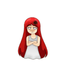 Girl redhead（個別スタンプ：23）