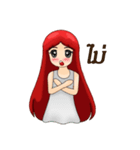 Girl redhead（個別スタンプ：24）