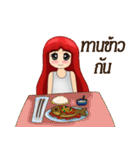 Girl redhead（個別スタンプ：26）