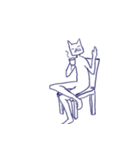 Cat of a square face（個別スタンプ：6）