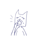 Cat of a square face（個別スタンプ：7）