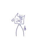 Cat of a square face（個別スタンプ：11）