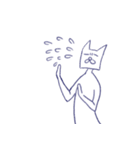 Cat of a square face（個別スタンプ：12）