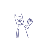 Cat of a square face（個別スタンプ：14）