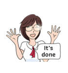 Cute Girl Talk (English Version)（個別スタンプ：5）