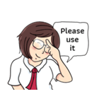 Cute Girl Talk (English Version)（個別スタンプ：8）