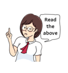 Cute Girl Talk (English Version)（個別スタンプ：9）