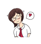 Cute Girl Talk (English Version)（個別スタンプ：11）