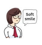 Cute Girl Talk (English Version)（個別スタンプ：14）