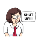 Cute Girl Talk (English Version)（個別スタンプ：17）