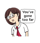 Cute Girl Talk (English Version)（個別スタンプ：20）