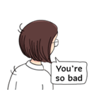 Cute Girl Talk (English Version)（個別スタンプ：21）