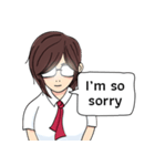 Cute Girl Talk (English Version)（個別スタンプ：22）