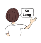 Cute Girl Talk (English Version)（個別スタンプ：25）