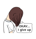 Cute Girl Talk (English Version)（個別スタンプ：26）