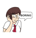 Cute Girl Talk (English Version)（個別スタンプ：27）