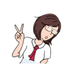 Cute Girl Talk (English Version)（個別スタンプ：30）