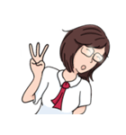 Cute Girl Talk (English Version)（個別スタンプ：31）