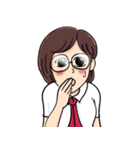 Cute Girl Talk (English Version)（個別スタンプ：32）