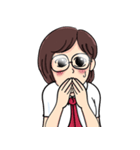 Cute Girl Talk (English Version)（個別スタンプ：33）