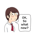 Cute Girl Talk (English Version)（個別スタンプ：35）