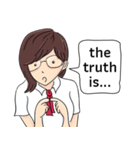 Cute Girl Talk (English Version)（個別スタンプ：36）